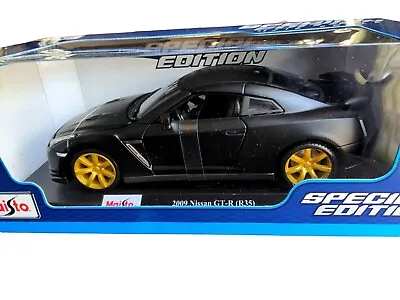 Maisto Special Edition 1:18 - 2009 Nissan GT-R R35 Diecast Model | Matte Black  • $34.99