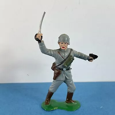 MARX WARRIORS OF THE WORLD PLASTIC Painted TOY SOLDIER WWII German Sword Pistol • $20