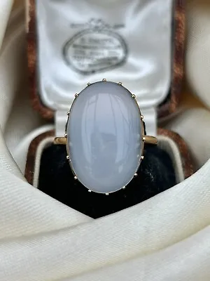 £400 • Buy Georgian Large Chalcedony 9ct Yellow Gold Conversion Ring