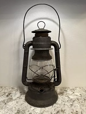 Vintage Dietz Little Wizard Kerosene Lantern Patina 11.5  Tall Original Wicks • $35