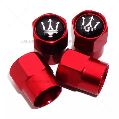 4pcs Hex Fit Maserati Car Wheels Tire Air Valve Caps Stem Dust Cover Sport Decor • $7.99