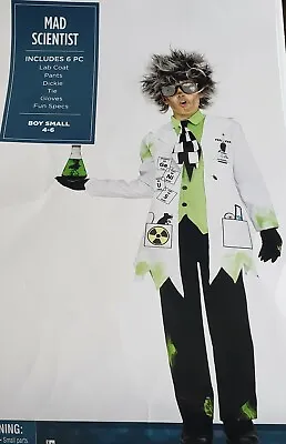 Mad Scientist Boys Halloween Costume Small 4-6 • $14.99