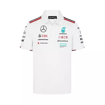 2024 Mercedes AMG F1 Men's Team White Polo (L) • $88.20