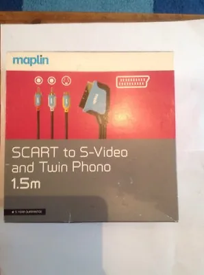 Scart To S-video And Twin Phono 1.5m • £4.99
