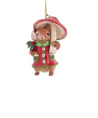 Kurt Adler Mouse With Mushroom Christmas Ornament Style A E0472 • $15.65