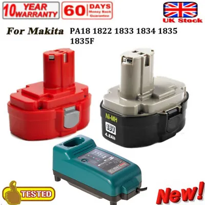 4X 4800mAh Battery For Makita PA18 1822 1823 1834 1835 8391D 18V Cordless TOOL • £12.89