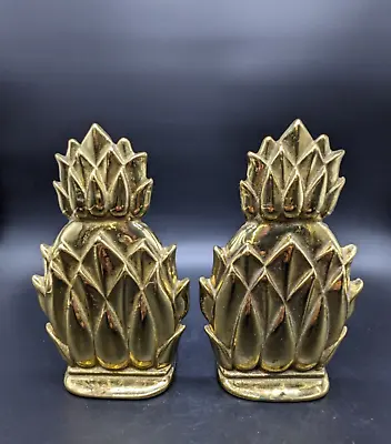 Newport Brass Pineapple Bookends Pair Virginia Metal Crafters • $24.99