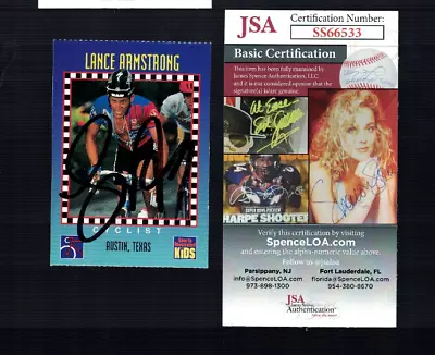 £122.90 • Buy Lance Armstrong Tour De France Signed Sports Illustrated For Kids Card JSA Cert.