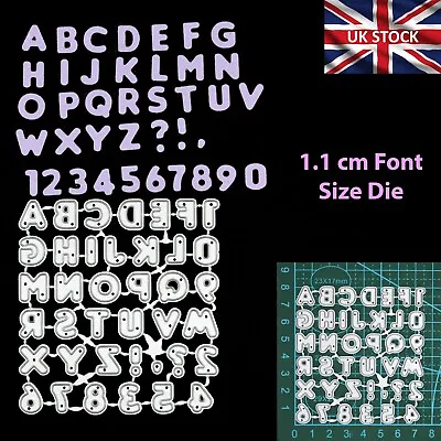 Uppercase Alphabet & Numbers + More Metal Cutting Dies Set Card Making G1 • £4.50