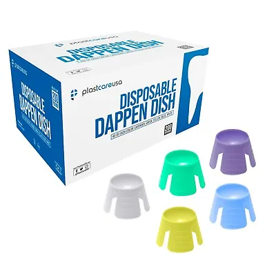 1000 Dental Dappen Dish Acrylic Nail Monomer Mixing Bowl Plastic Disposable • $34.99