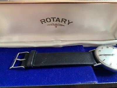 Vintage Rotary Gents Mens Watch AS 1900/01 Mechanical Movement Original Box • £45