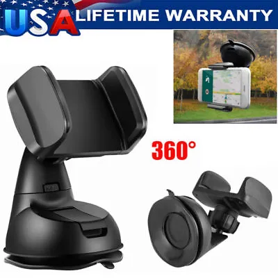 360° Car Mobile Phone Holder Dashboard Suction Home Mount Windscreen Black • $3.59