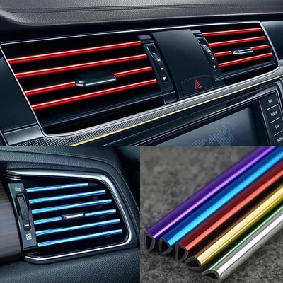 £3.59 • Buy 10Pcs Car Air Conditioner Outlet Vent Grille Decor U Shape Molding Trim Strip