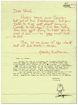 COMIX R Crumb / AUTOGRAPH LETTER SIGNED TO SHEL SILVERSTEIN 1963 • $4950