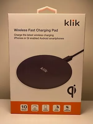 Wireless Fast Charging IPhone & Android - 10W Klik Charge Pad - Qi Certified • $14.99