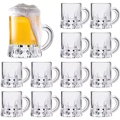 Beer Mug 2 Oz Shot Glasses Mini Beer Glasses Clear Mugs Party Small Beer Stei... • $17.55
