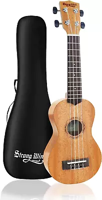 Strong Wind Soprano Ukulele For Beginners Solid Mahogany 21 Inch Ukelele For Adu • $43.43