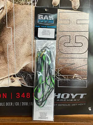 $129.99 • Buy Gas Bowstrings Hoyt RX5 Flo Green And Black Strings Black Speed Nocks RX-5