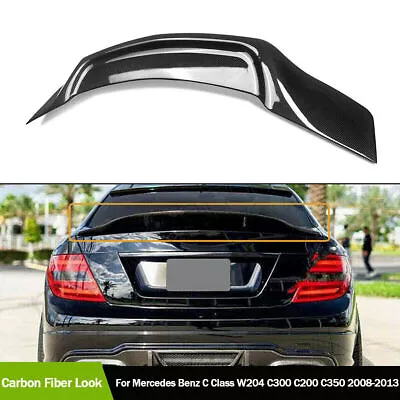 For Mercedes Benz W204 C250 C300 08-14 Carbon Fiber Black Duckbill Trunk Spoiler • $75.99