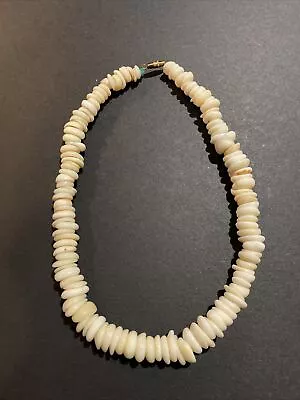 Vintage Puka Shell Necklace Hawaiian Surfer Choker • $89.99