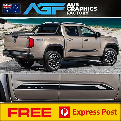 AMAROK 2nd GEN Side Stripes Sticker Decal Kit TO SUIT Volkswagen 2022 - 2024 VW • $69