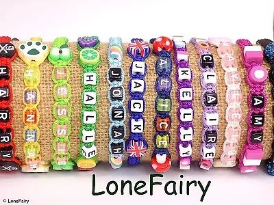 £6.50 • Buy Made To Order Personalised Name Macrame Bracelet Adjustable Any Letters Numbers