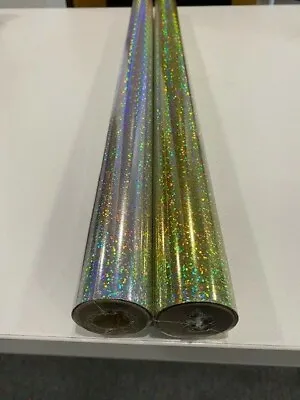 2 X 4mtr Gold/silver Holographic Gift Wrap - Craft Art Paper On Roll  • £7.99