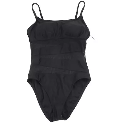 Shade & Shore Womens Size M Monokini Medium Coverage Mesh Black • $14.99