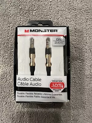 Monster 8ft Audio 3.5mm Aux Cable Phone/Mobile To Headphone/Speaker • $8