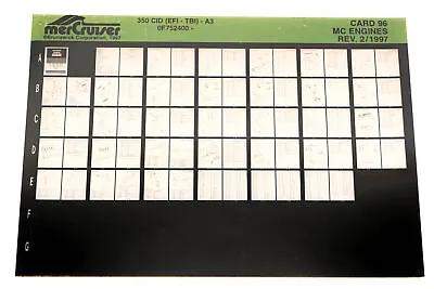 Mercruiser XY019-47 MC Engines 350 CID (EFI-TBI)-A3 0F752400 Card 96 Microfiche • $11.80