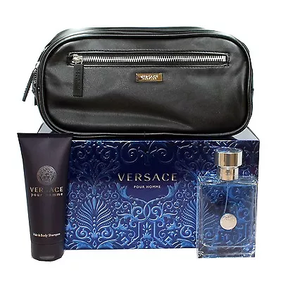 Versace Pour Homme 3pc Gift Set With Eau De Toilette Spray 100ml (nib-7200463) • $69.50