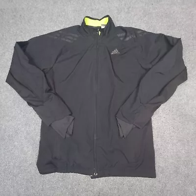 Adidas Jacket Mens MEDIUM Black Track Windbreaker Winter Sports Size M • $33.14