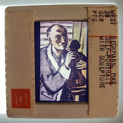 Max Beckmann Self Portrait With Sculpture 35mm Art Glass Slide • $20