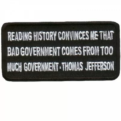 Motorcycle Biker Vest Jacket Patch - Bad Government Comes From Too Much • $9.92