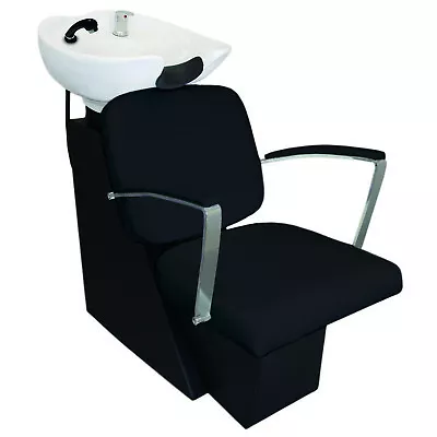 Salon Backwash Chair Sink Shampoo Barber Hairdressing Back Hair Washing Black • £449.99