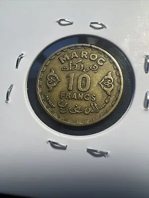 1371 (1952) Morocco 10 Francs - Mohammed V Coin Z59 • $1.85