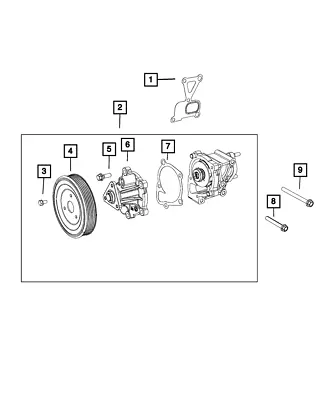 Genuine Mopar Water Pump 68046026AA • $72.96