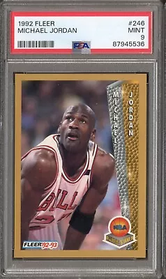 1992 Fleer Michael Jordan PSA 9 Mt #246 Bulls • $2.99