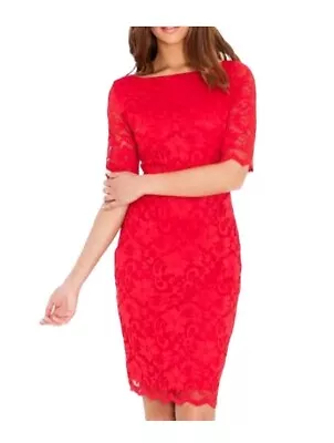 Emma And Ella Red Lace Dress Size S/M BNWT RRP £60 • £19.99