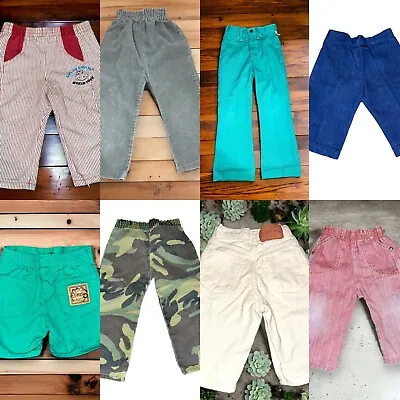 Vintage Childrens Clothing Lot Of 8 Pants / Shorts 70’s 80’s 90s 8 Pieces Mixed • $68.39