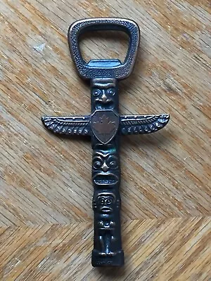 Vintage TOTEM POLE BOTTLE OPENER Made By Century Maple Leaf - Canada • $14.98