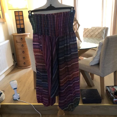 £7.50 • Buy Women’s Jumpsuit Harem Boho Multi-coloured One Size