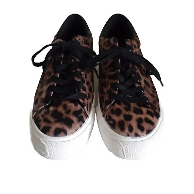 $16.31 • Buy Zara Women's Size EU 40 (9 US) Leopard Print Lace Up Satin Canvas Sneakers