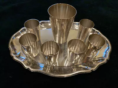 800 Silver Cup Set | 8 Pieces Including Tray From Germany • $899