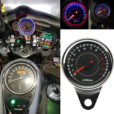 $23.99 • Buy LED Tachometer Speedometer Gauge For Yamaha V Star XVS 650 950 1100 1300 Custom