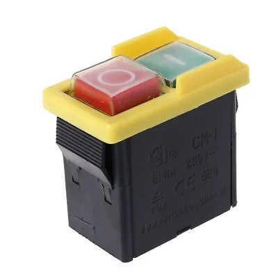 Electrician Switch Self-locking AC250V Electromagnetic Start Button Machine Tool • £7.98