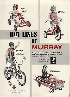 1967 PAPER AD Murray Pedal Car Fire Ball Race Car Station Wagon Banana Seat Bike • $14.99