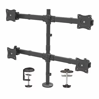 Desk Mount Quad Monitor Arm - Ergonomic VESA 4 Monitor Mount 2x2 Up To 27  - ... • $220.05