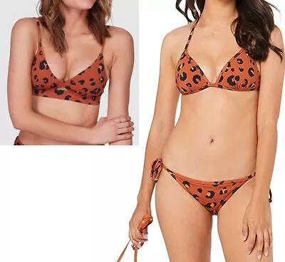 ☀️New TIGERLILY Leilani Leopard Bikini SEPARATES Size 10 12 14 Tops A-DD & Pants • $44.95