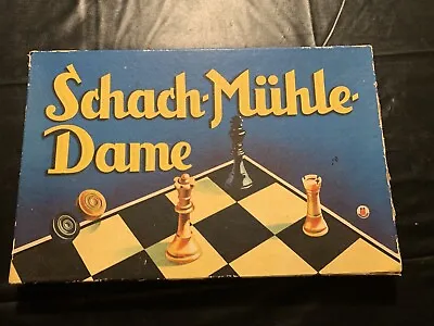 Vintage Combination Checkers Chess Made In Germany Spiele-Schmidt Wood Pieces • $9.99